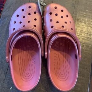 Crocs new with tags metallic pink